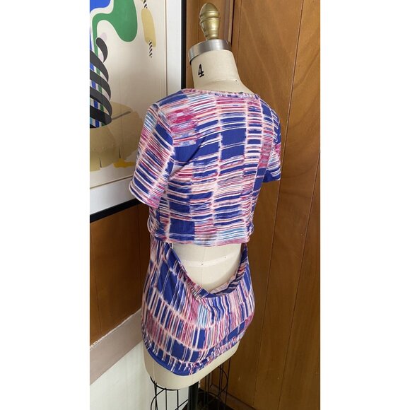 Marc by Marc Jacobs Sz S Cotton Modal Top TShirt open slit back - Picture 4 of 5